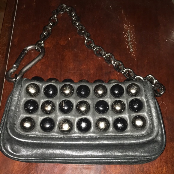 Betsey Johnson black large stud bag - Picture 1 of 3